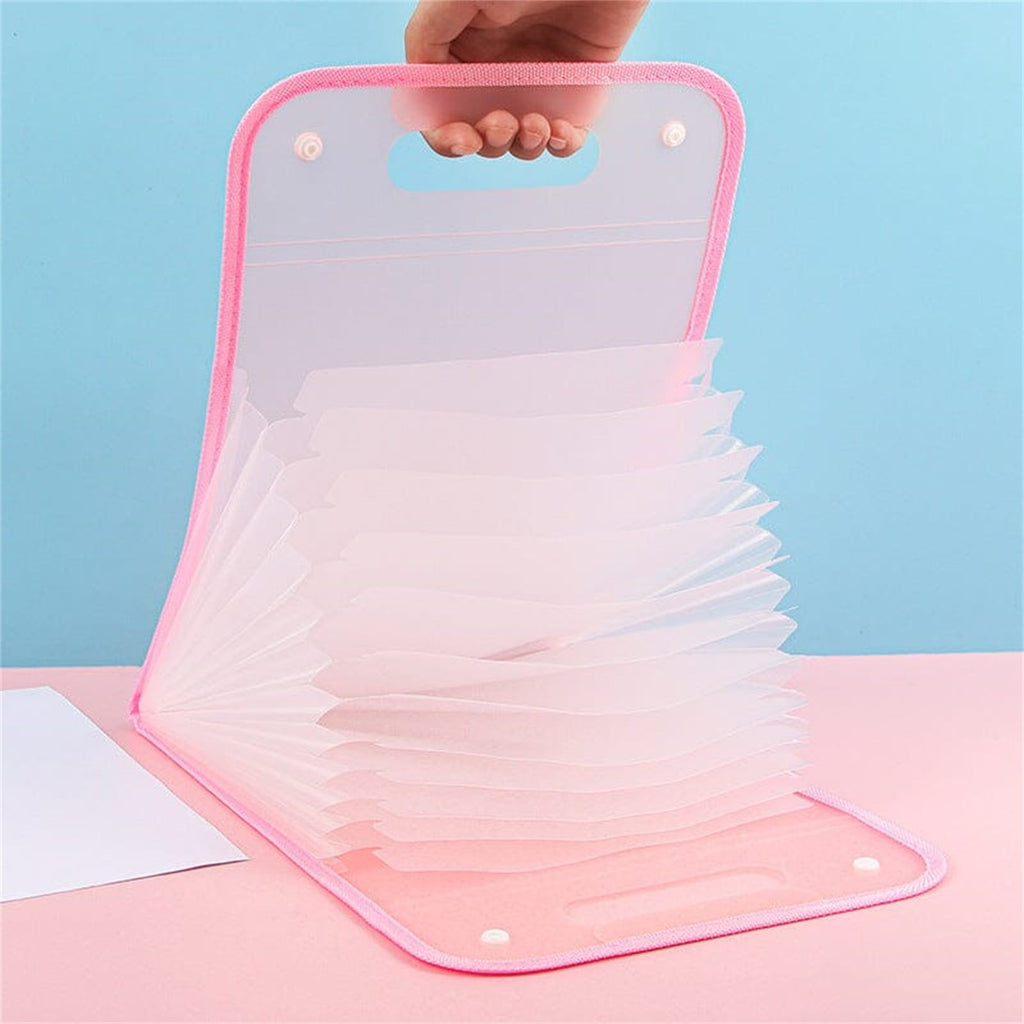 Ikeay Folder Clearance,Folder Data Storage Blueplastic File Folder Extended Folder with Snap Button Closure Legal Size Large Accordion File Pouch