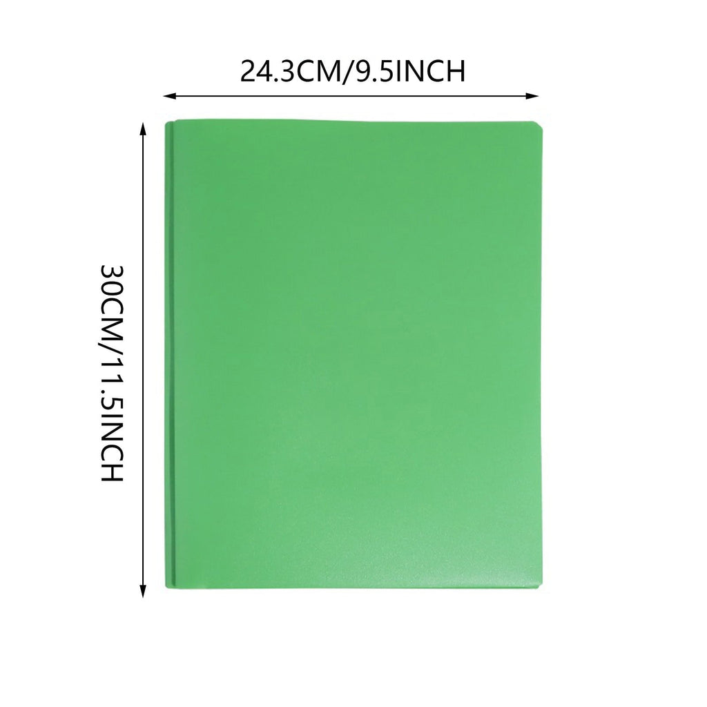 ZXNWN Plastic Pocket Folders with Brad Folder, 2 Pocket Plastic Folders, Heavy Duty Plastic Pockets Folders with Brads, olored Plastic Folders with Clasp for School Office,Green