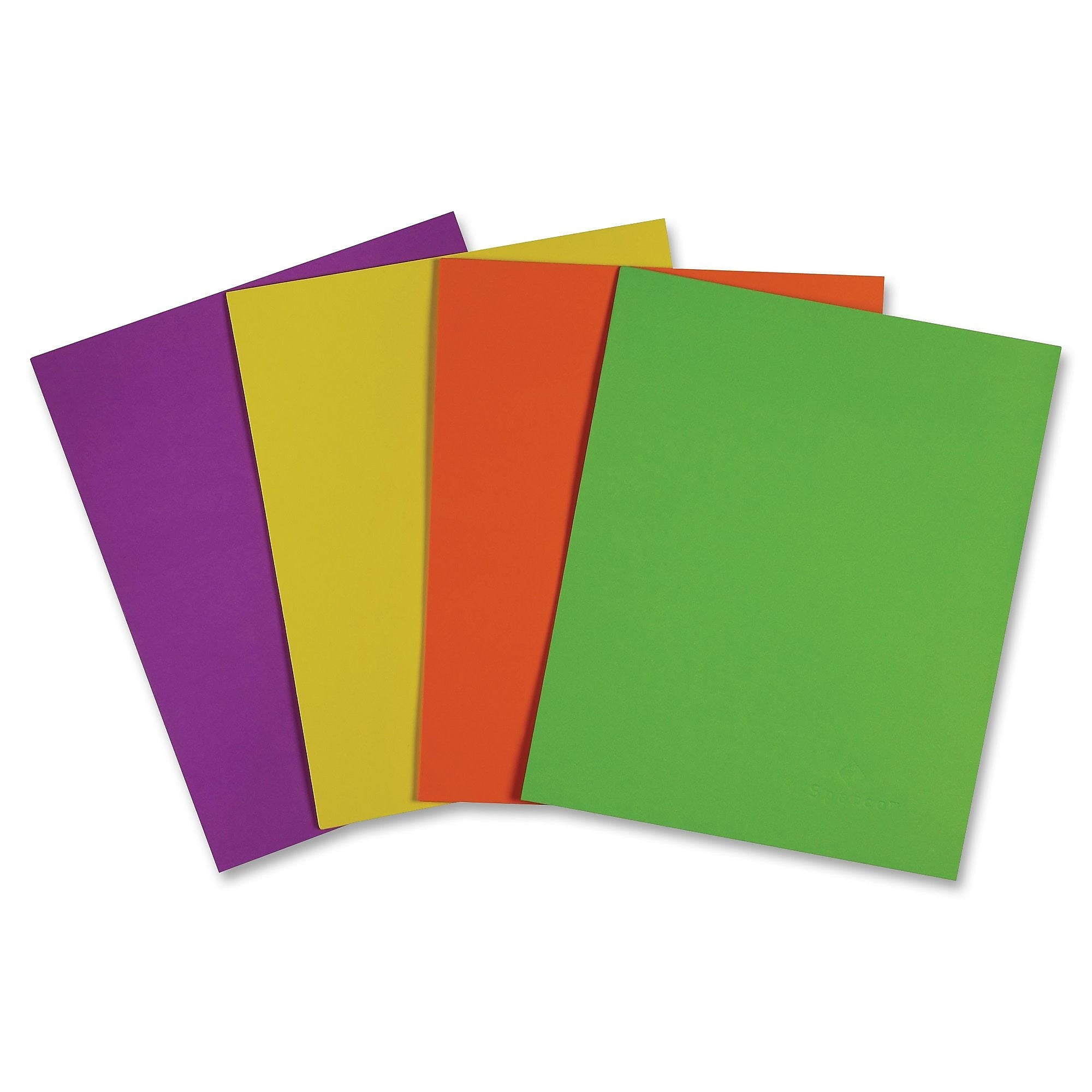 Sparco SPR78548 2-Pocket Leatherette Portfolio- Assorted - 25 Per Box