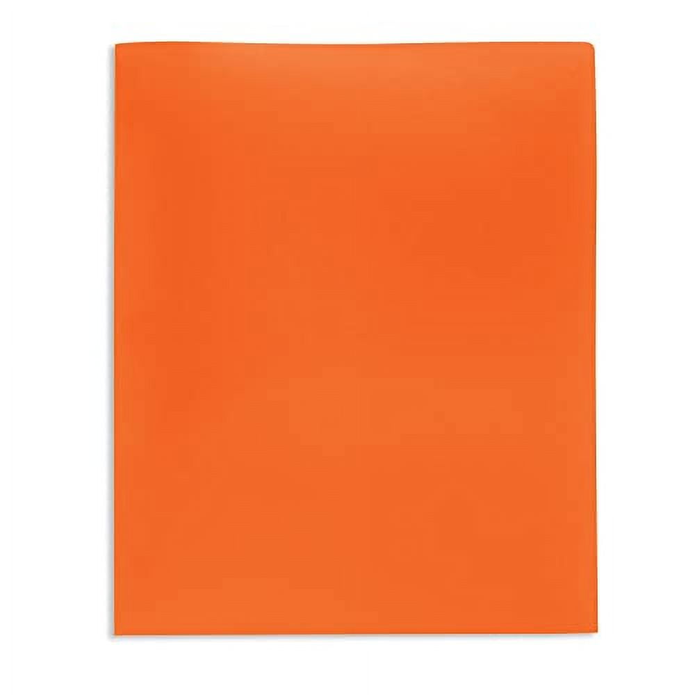 Office Depot® Brand School-Grade 2-Pocket Poly Folder, Letter Size, Orange