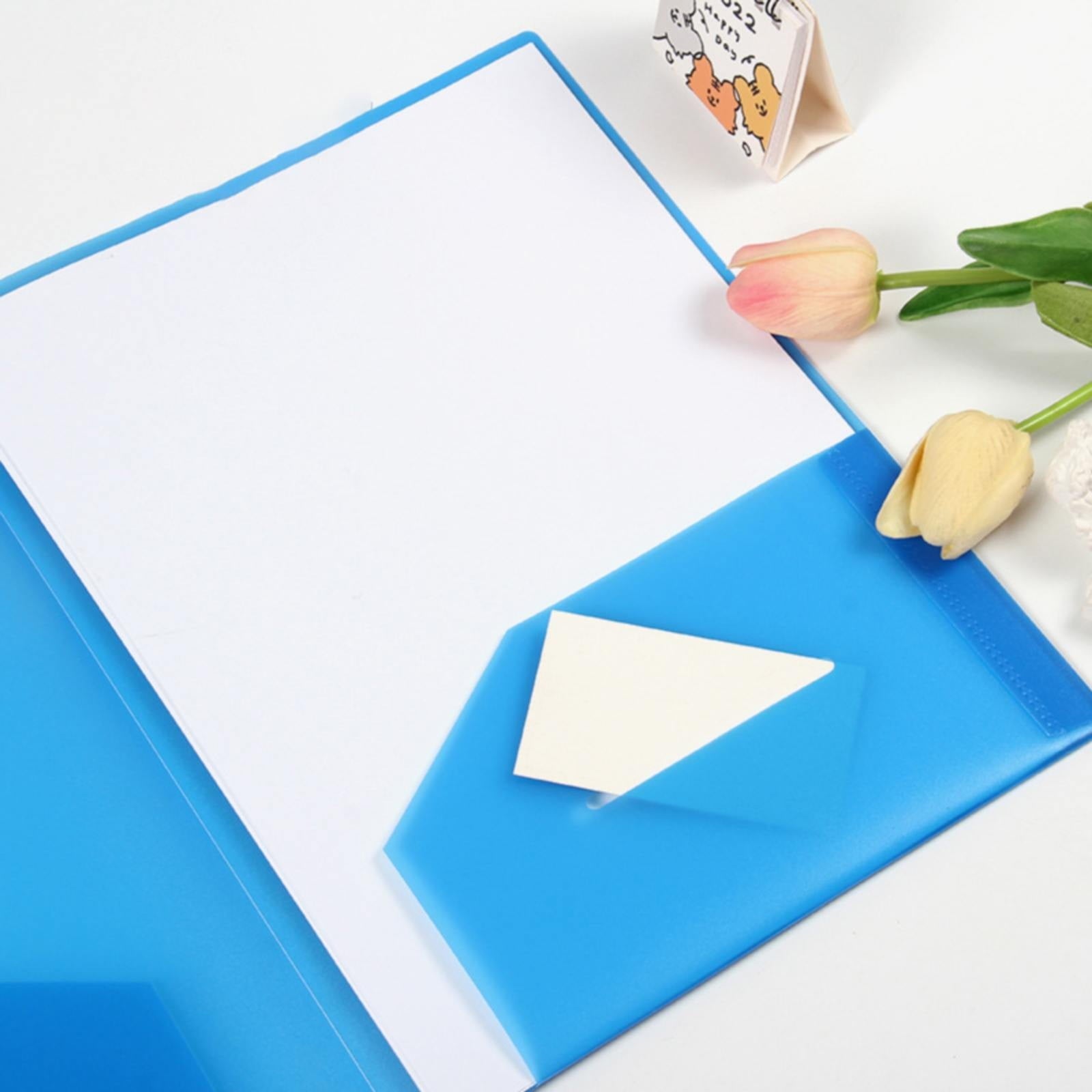 Plastic Pocket Folders No Prongs, Heavy Duty 2 Pocket Folders No Prong Folders, Plastic Folders with Pockets and No Brads, Colored Letter Size Poly Folders No Prongs for School Office(Purple)