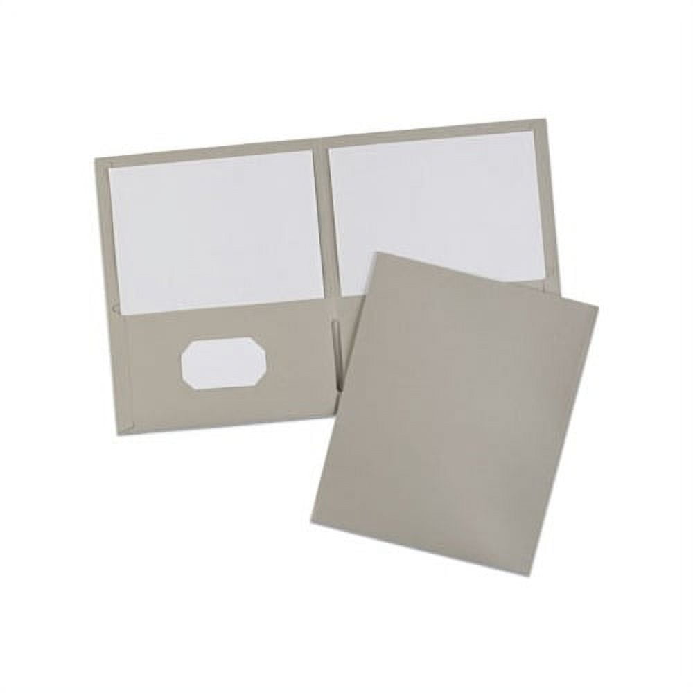 Two-Pocket Folder 40-Sheet Capacity, Gray, 25/Box