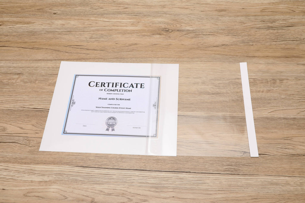 Pen+Gear Clear Self-Adhesive Pocket Folders, 9.25" x 12", 10 Sheets, CPP/PE Material, No Machine Needed