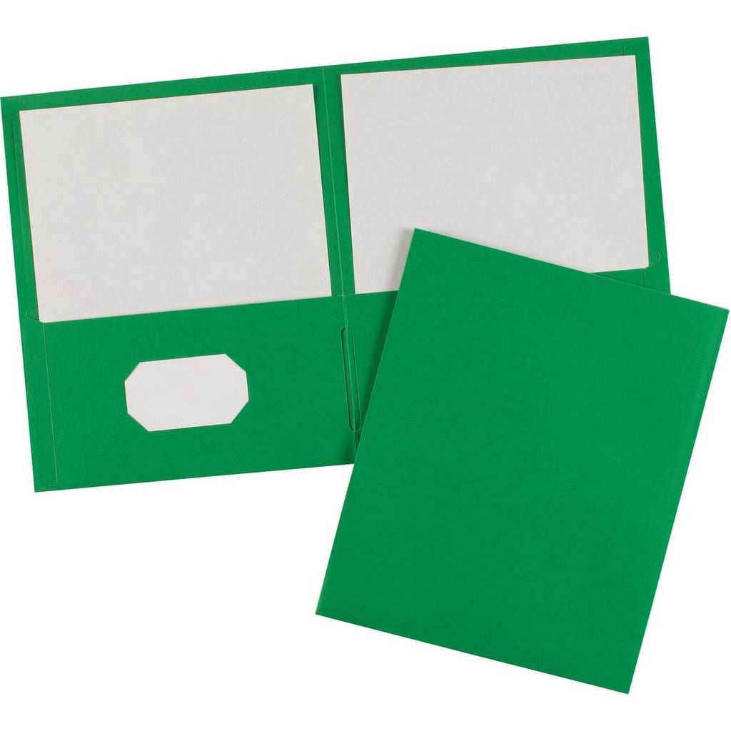 Avery® Letter Pocket Folder - 8 1/2" X 11" - 40 Sheet Capacity - 2 Internal Pocket(s) - Green - 125 / Carton