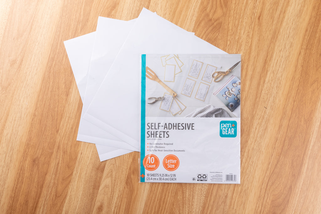 Pen+Gear Clear Self-Adhesive Pocket Folders, 9.25" x 12", 10 Sheets, CPP/PE Material, No Machine Needed