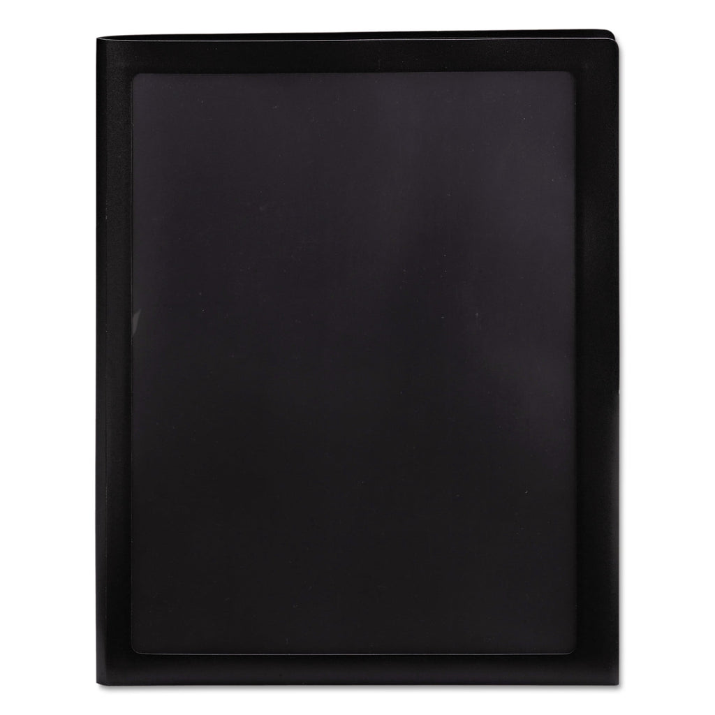 Smead Frame View Poly Two-Pocket Folder 11 x 8 1/2 Clear/Black 5/Pack 87705