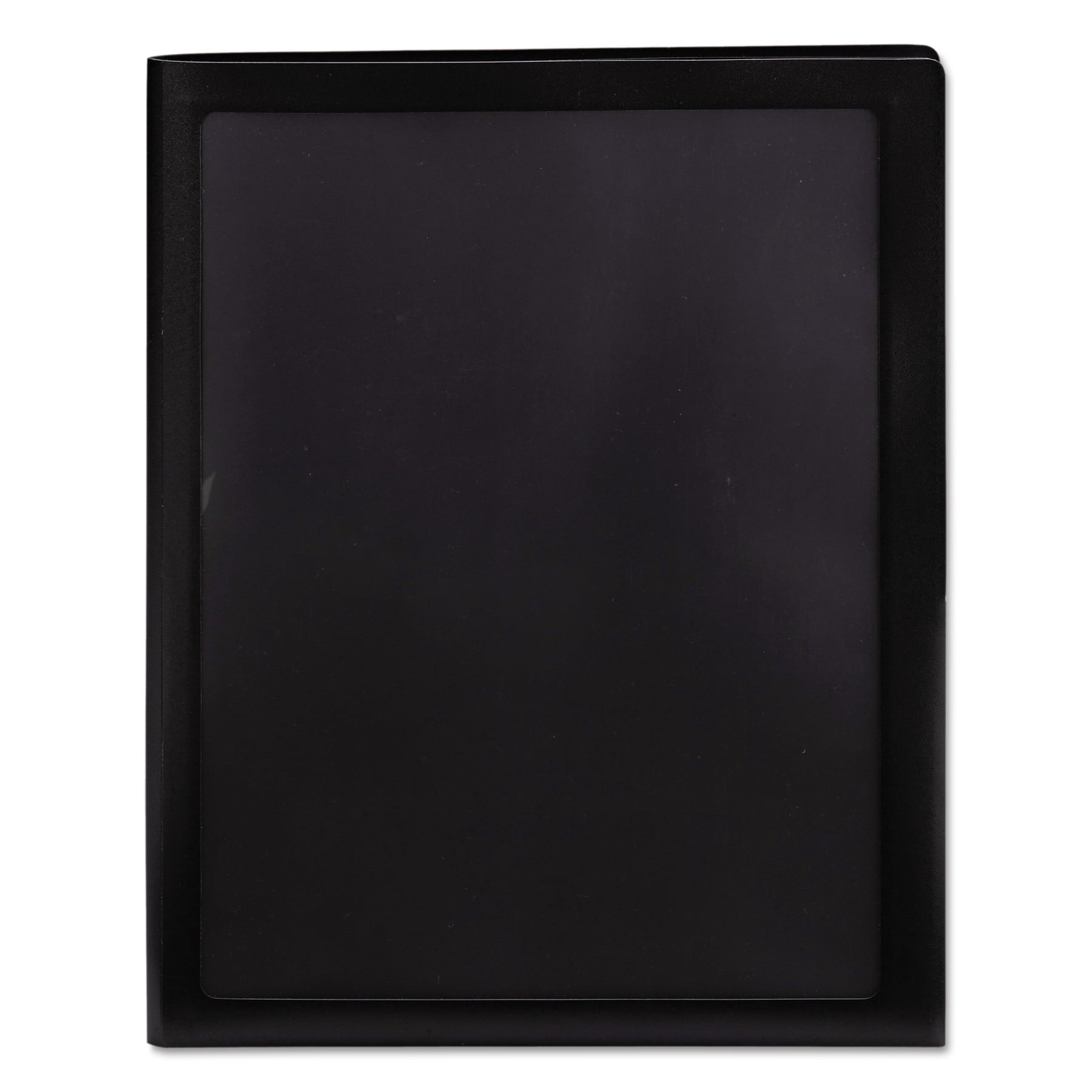 Smead Frame View Poly Two-Pocket Folder 11 x 8 1/2 Clear/Black 5/Pack 87705