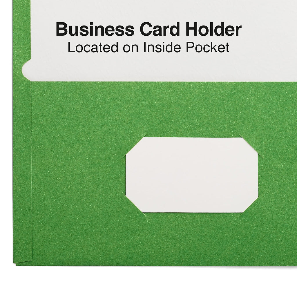 Staples Smooth 2-Pocket Paper Folder Green 25/Box (50753/27533-CC) ST27533