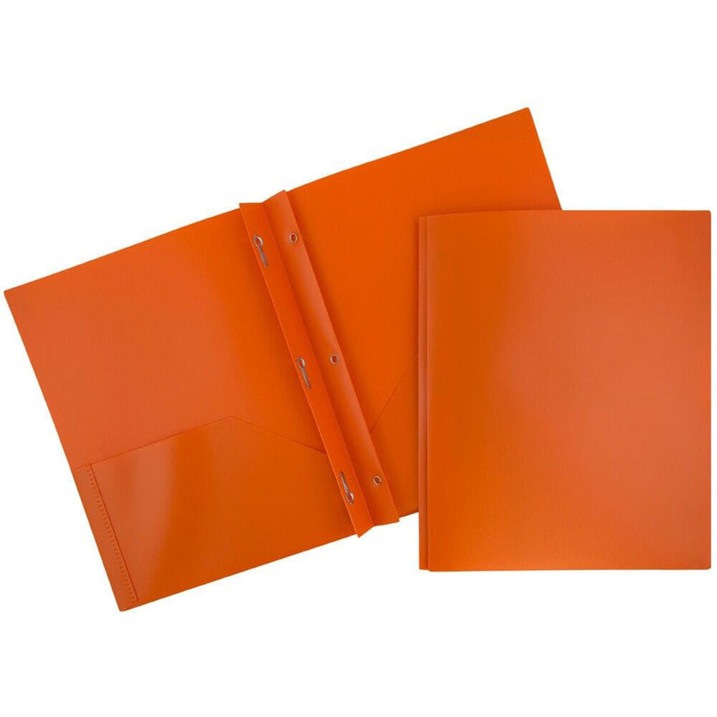 2-Pocket Folders with 3 Prongs, Heavy Duty Plastic Folders with Pockets and Prong Holds Letter Size Paper, Plastic Pockets Folder for School, Office and Home, 9.45x11.42"