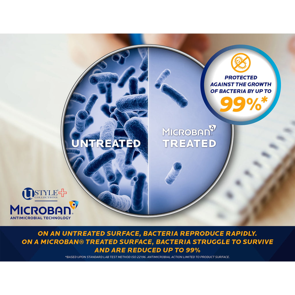 U Style Microban Two-Pocket Paper Folder, 11x9.5, Assorted, 4 per Pack, 4917