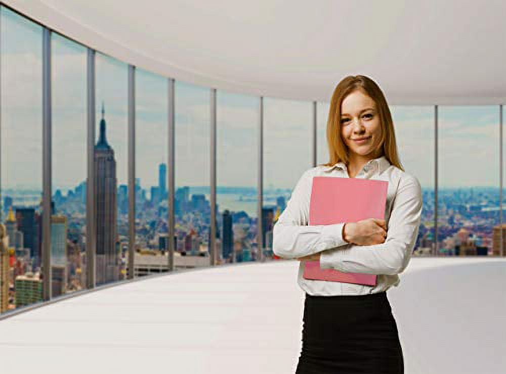 Better Office Products Pink Plastic 2 Pocket Folders with Prongs, Heavyweight, Letter Size Poly Folders, 24 Pack, with 3 Metal Prongs Fastener Clips, Pink