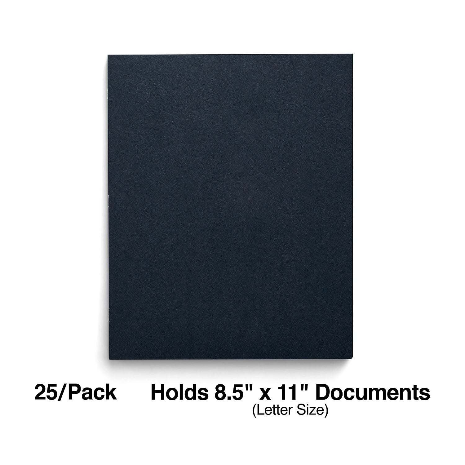 Staples Smooth 2-Pocket Paper Folder with Fasteners Navy 25/Box (50780/27547-CC) ST27547
