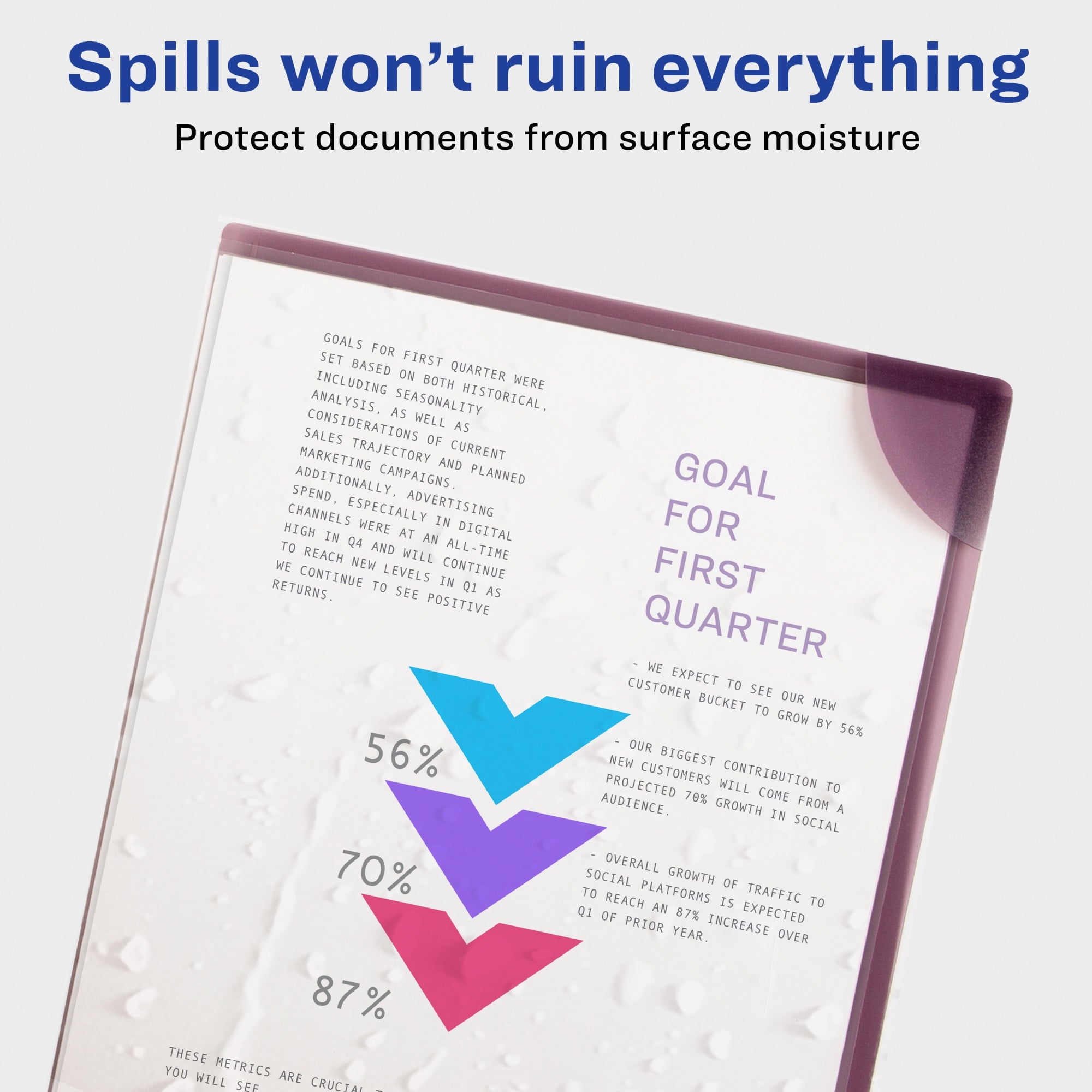 Avery Corner Lock Document Sleeves, 6 Sleeves (72262)