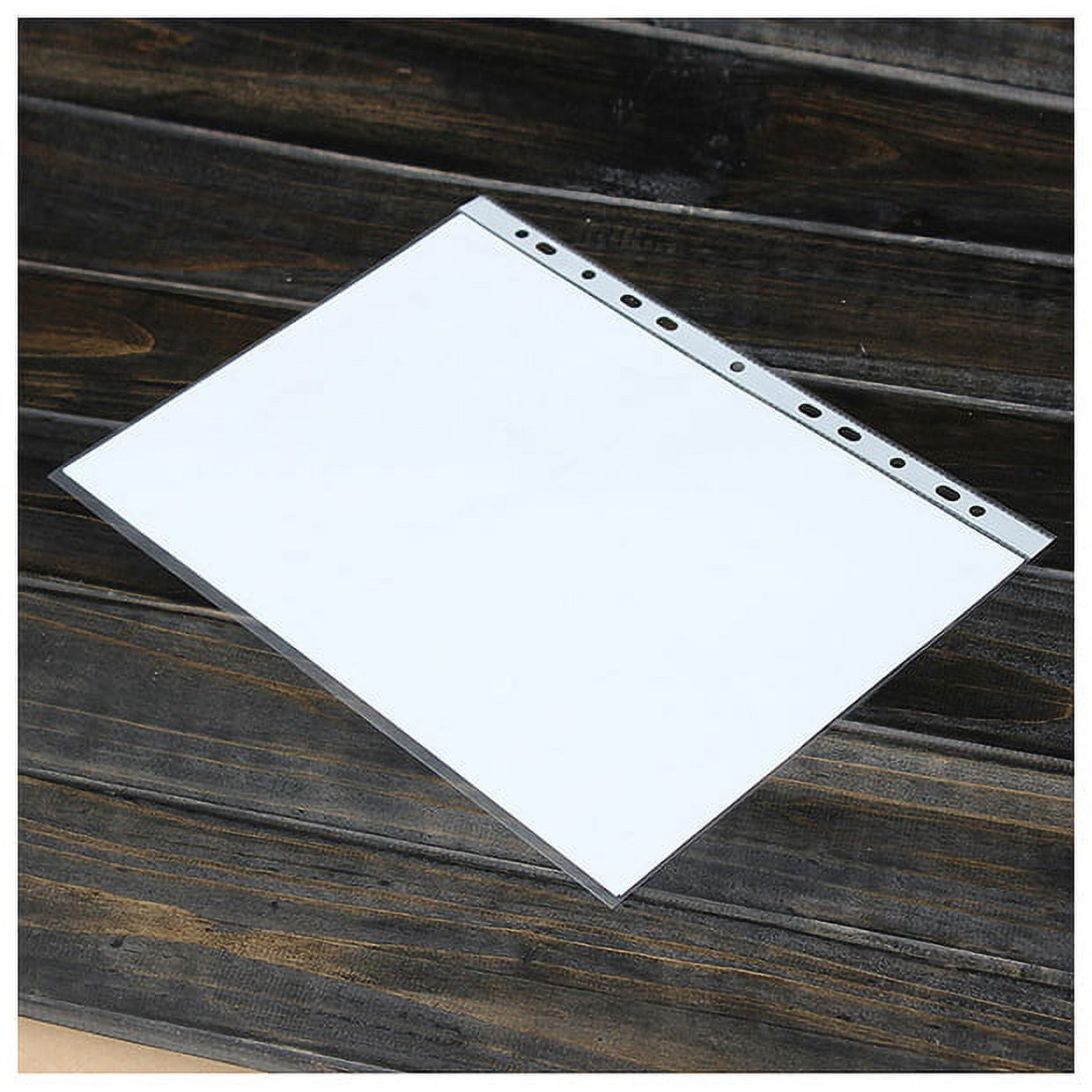 100pcs A4 PP Punched Punch Pockets Folders Filing Wallets Sleeves Bag Transparent 0.03mm