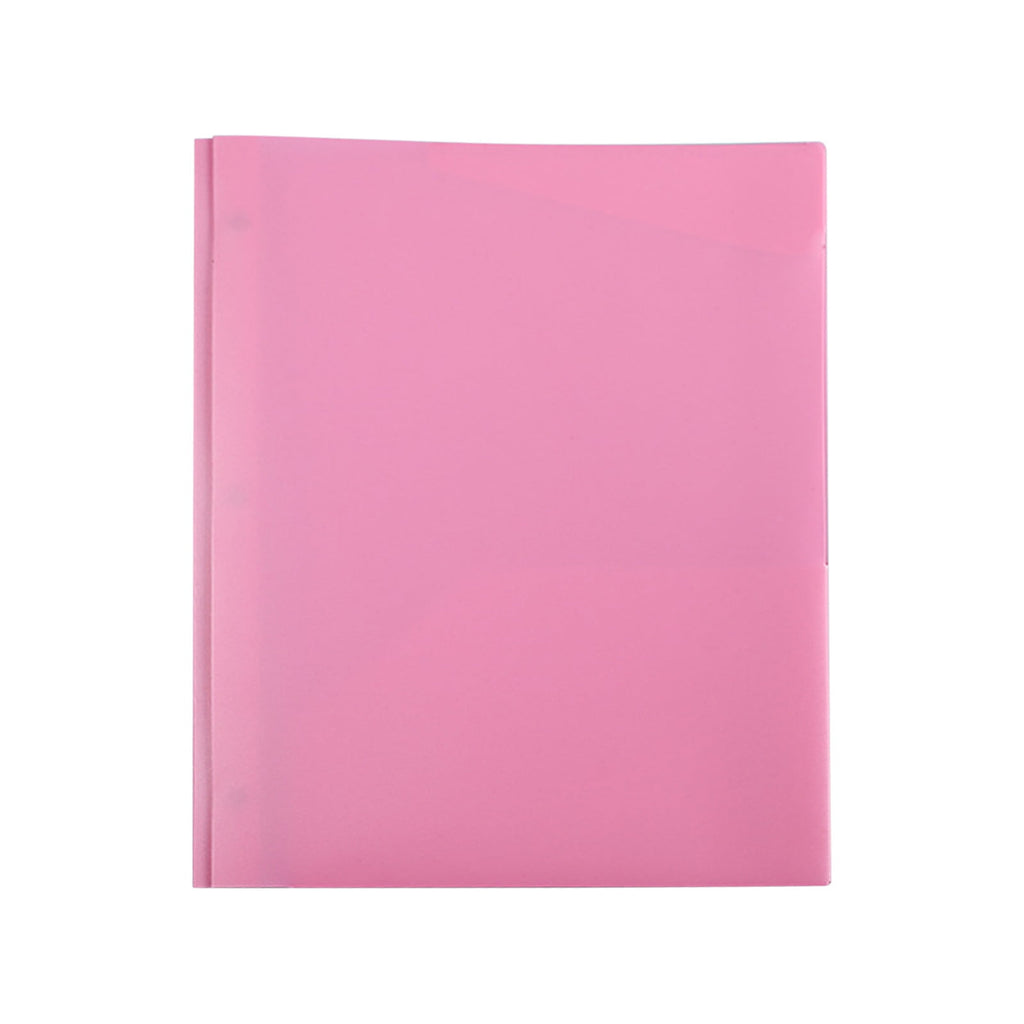 HHBEAUTY Plastic Folders with Pockets and Prongs, Pocket Folders, Folders with Prongs, File Folders with Fasteners, Pocket Folder, Folder with Pockets, Two Pocket Folder （Pink）