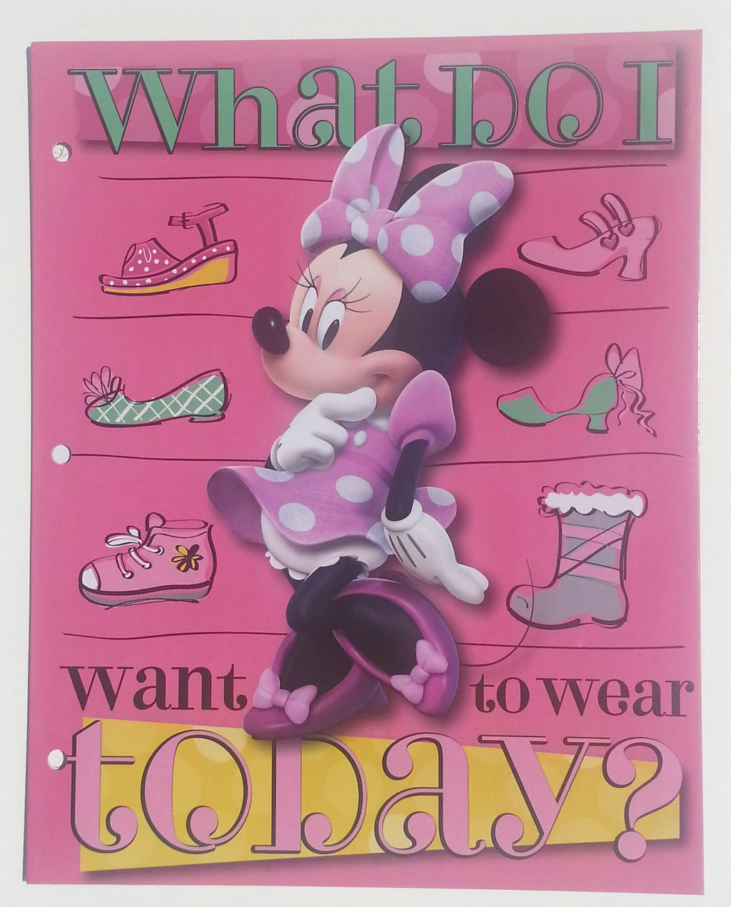 Minnie 2 Pocket Portfolio Folders, Assorted Design, 3/Pack