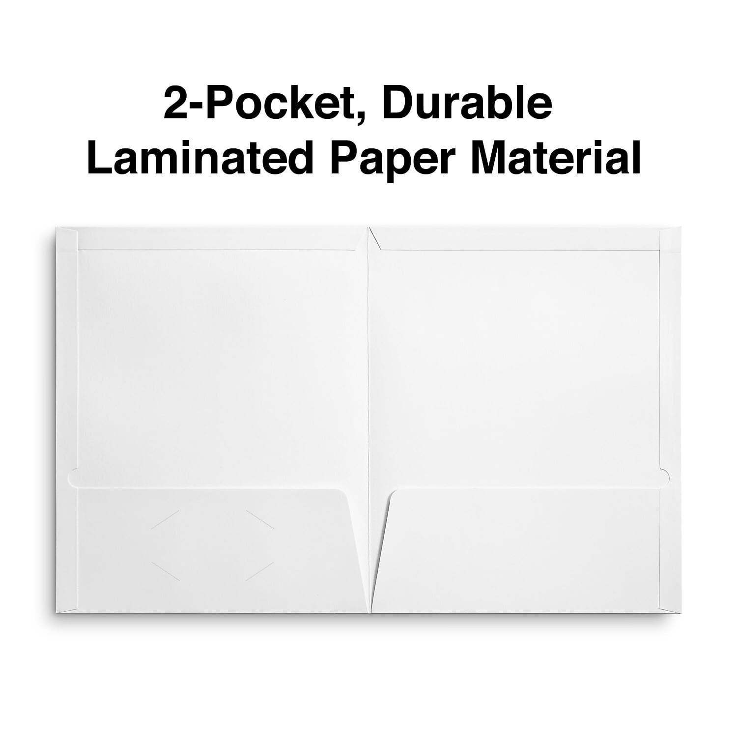 MyOfficeInnovations 2-Pocket Laminated Folders White 10/Pack (13375-CC) 905465