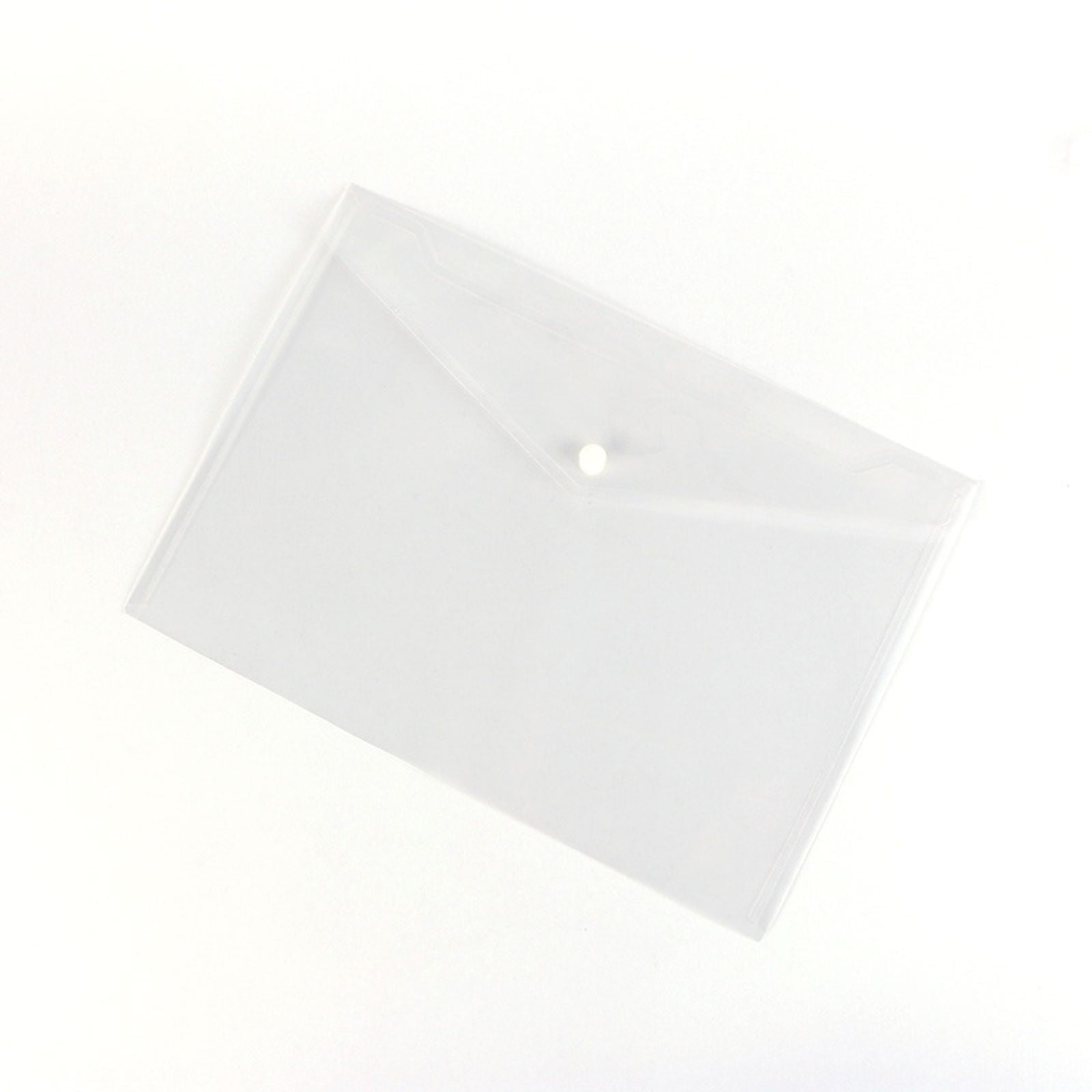 LKXGBMY Plastic Stud Closing Document Wallets Files Folders, Plastic Envelopes Folders with Closure A5 Letter Size Waterproof Reusable for Office Home Documents Organization, Blue