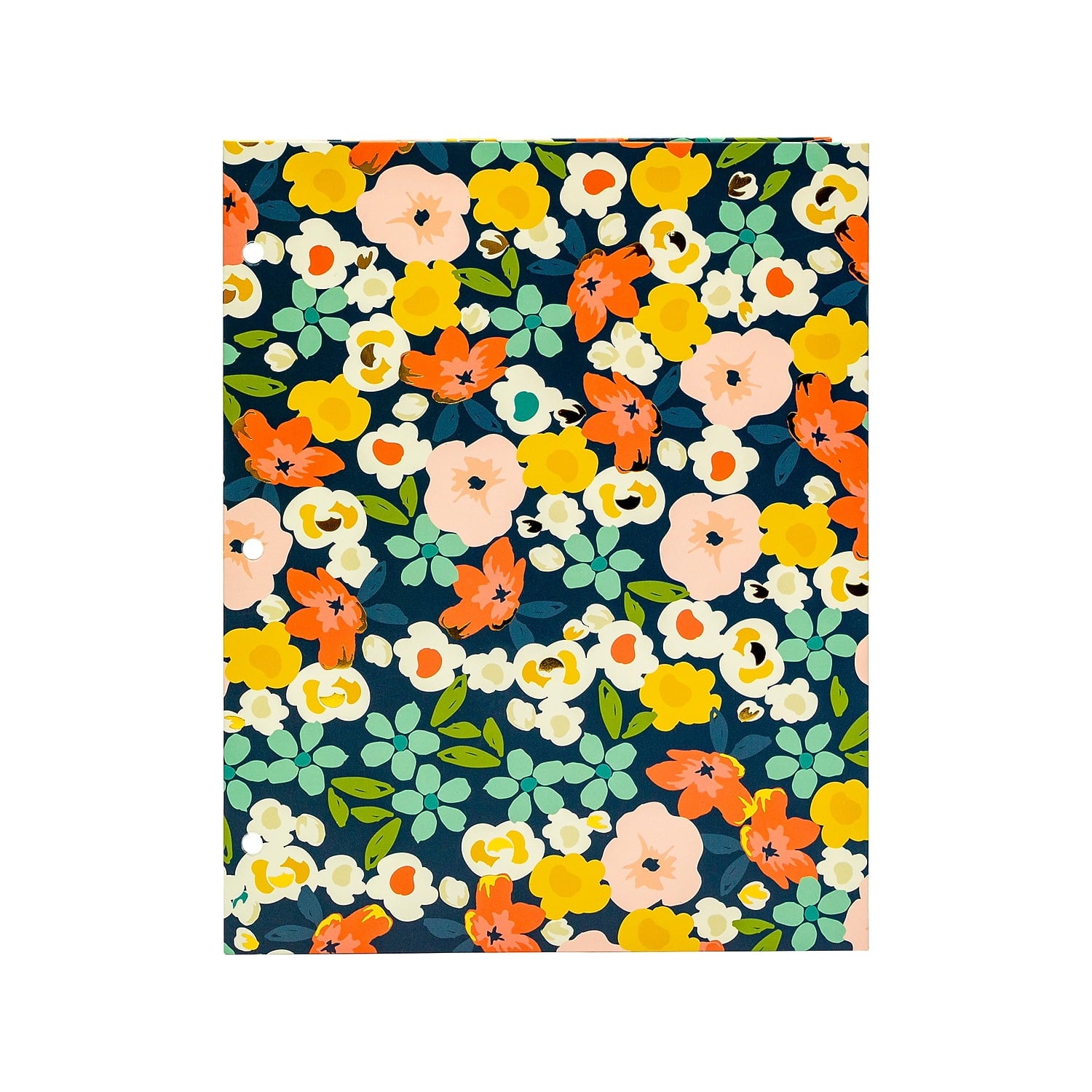 Pukka Pad Carpe Diem Floral Love 3-Hole Punched 2-Pocket Portfolio Folders Assorted Colors 6/Pack