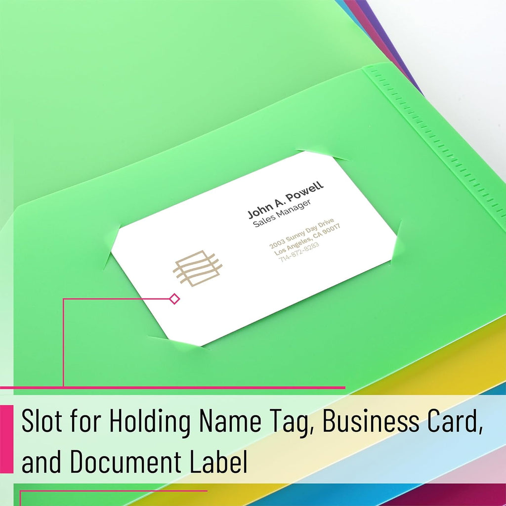 Mr. Pen- Plastic Folders with Pockets and Prongs, 15 Pack, Vibrant Colors, Pocket Folders, Folders with Prongs