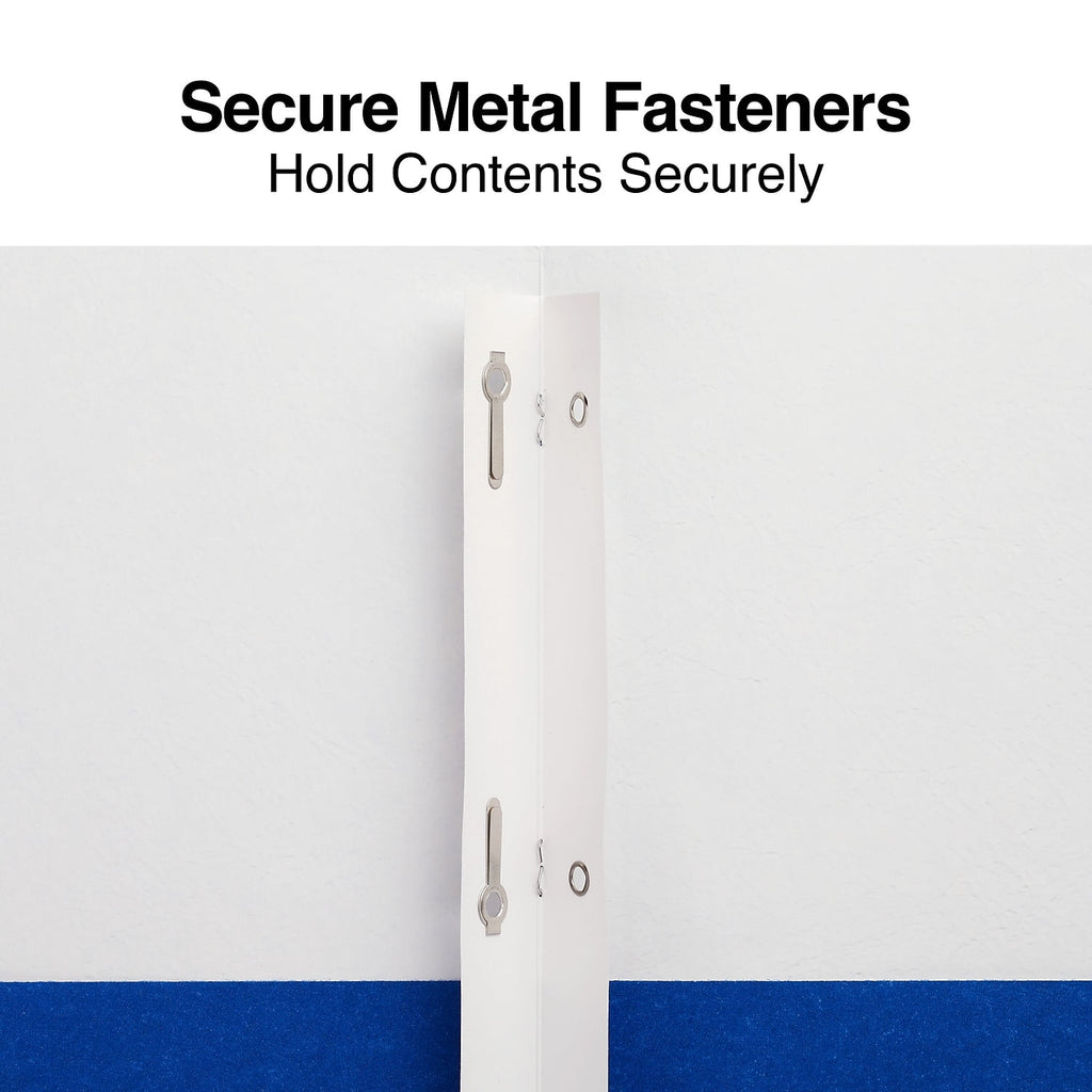 Staples School Grade 2 Pocket Folder with Fasteners Blue 25/Box 27542-CC