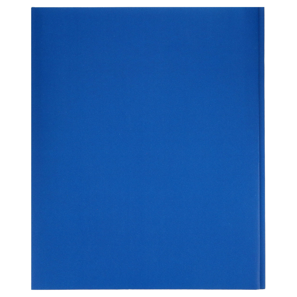 Better Office Products Blue Paper 2 Pocket Folders with Prongs, Blue, 50 Pack