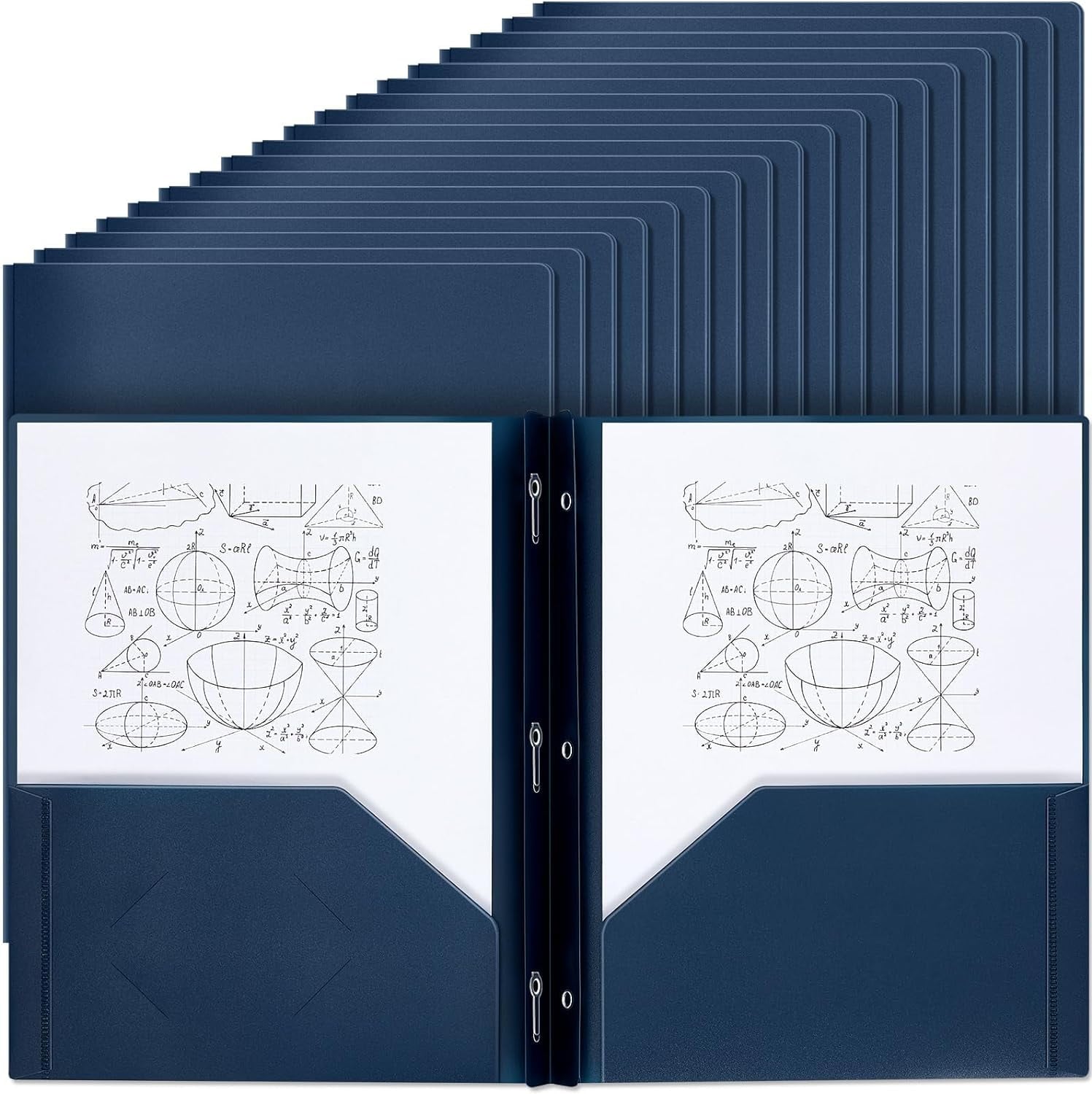 100 Pcs Plastic Folders with Pockets and Prong Folders with Prongs Plastic Folders with 2 Pockets Pocket Folders for Office, School for Students, Teachers, Office Workers (Colorful)