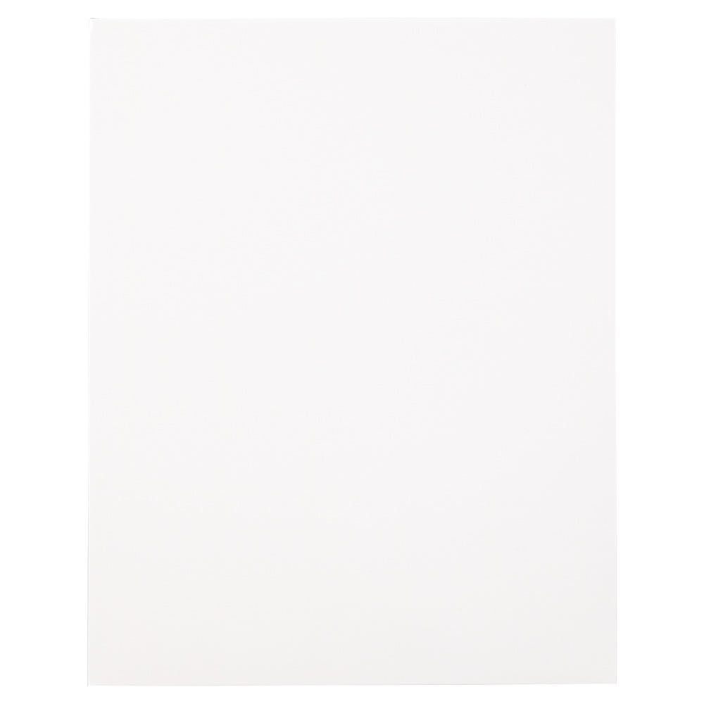 JAM Paper Laminated Two Pocket Glossy Folders, White, 3/Pack