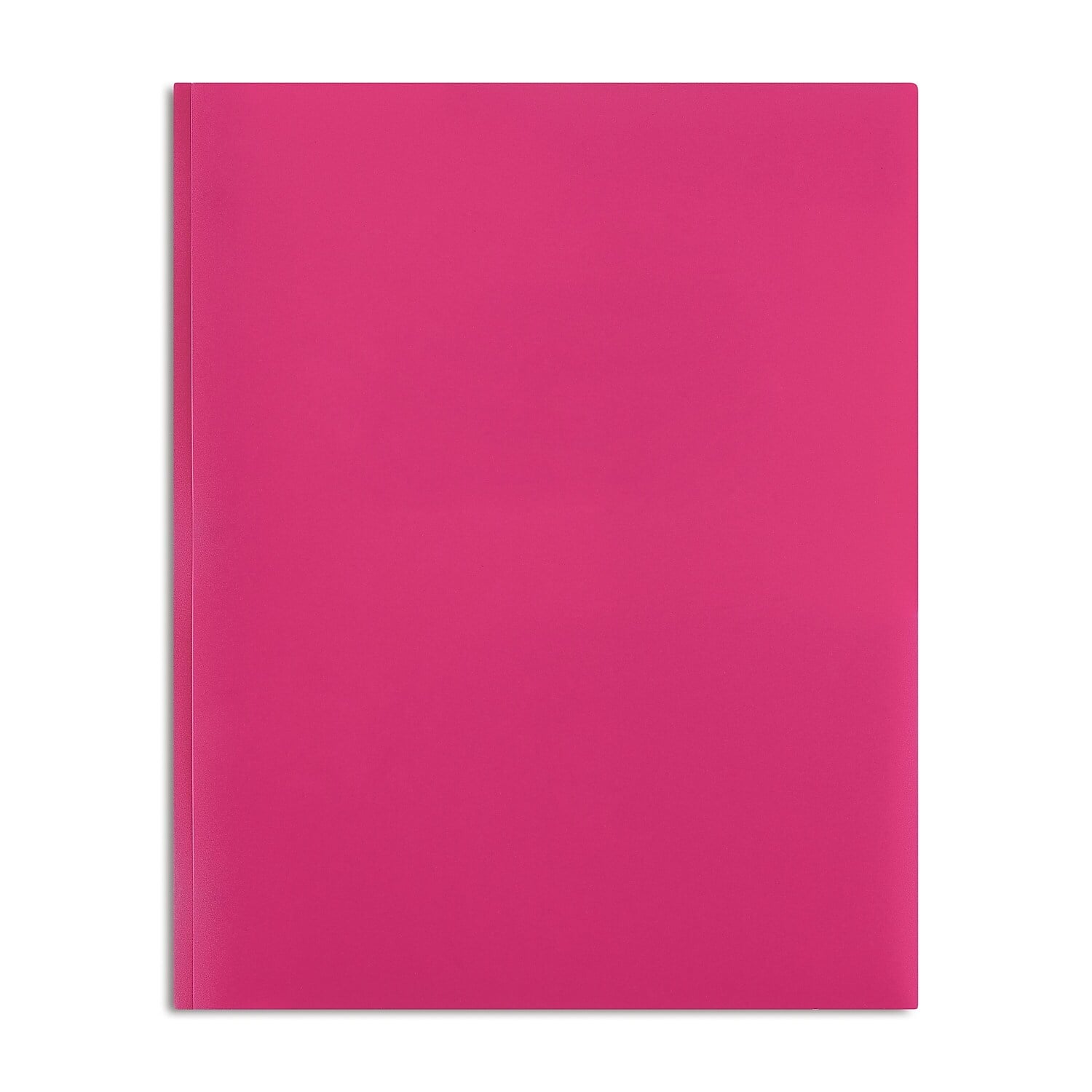 Staples 2-Pocket Portfolio with Fastener Pink 55480