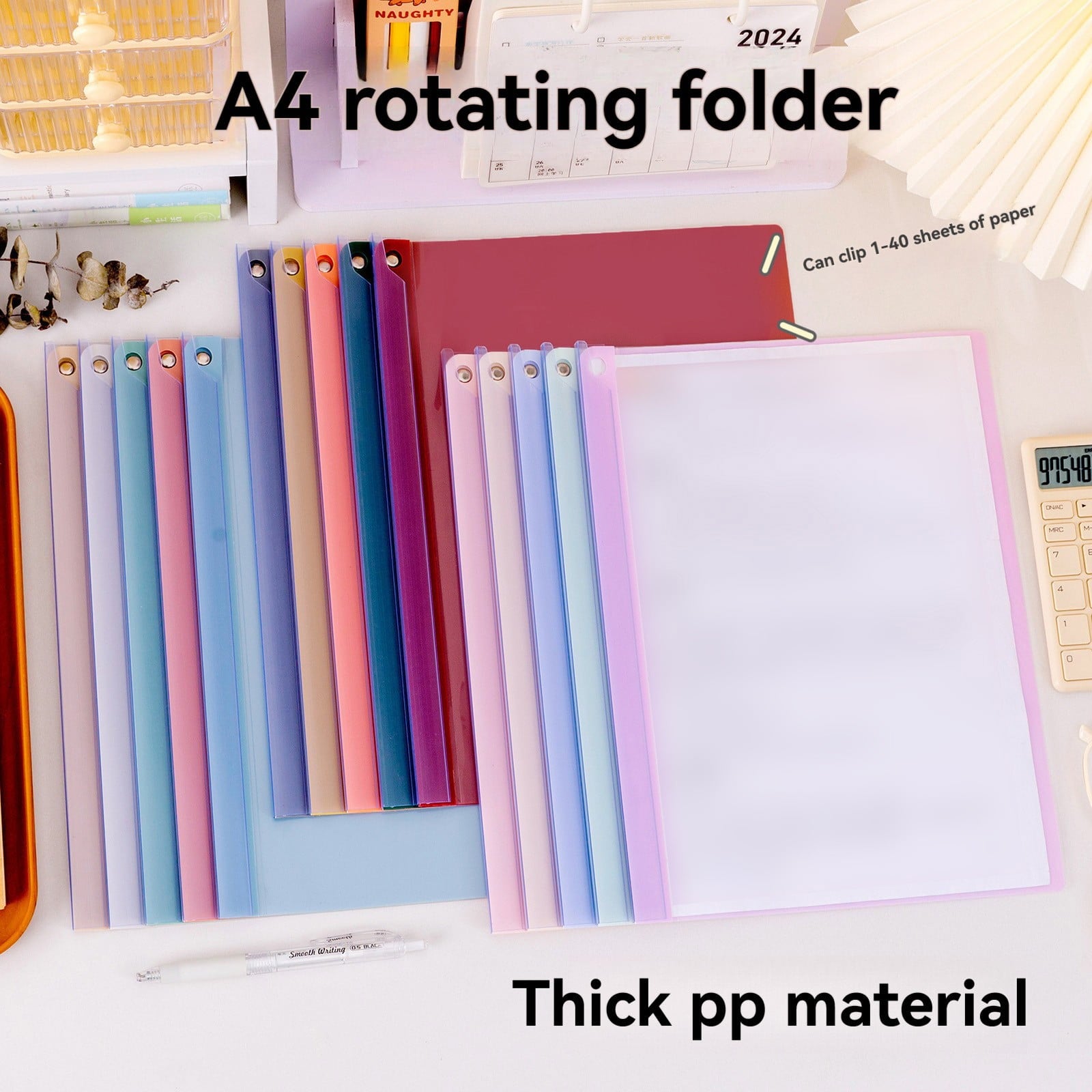 5 Folders - Pocket Folders - Plastic File Folders - 5Pcs Clear Front Report Plastic Presentation Folders Resume Portfolio Folder Paper Swivel Sliding Bar File Folder