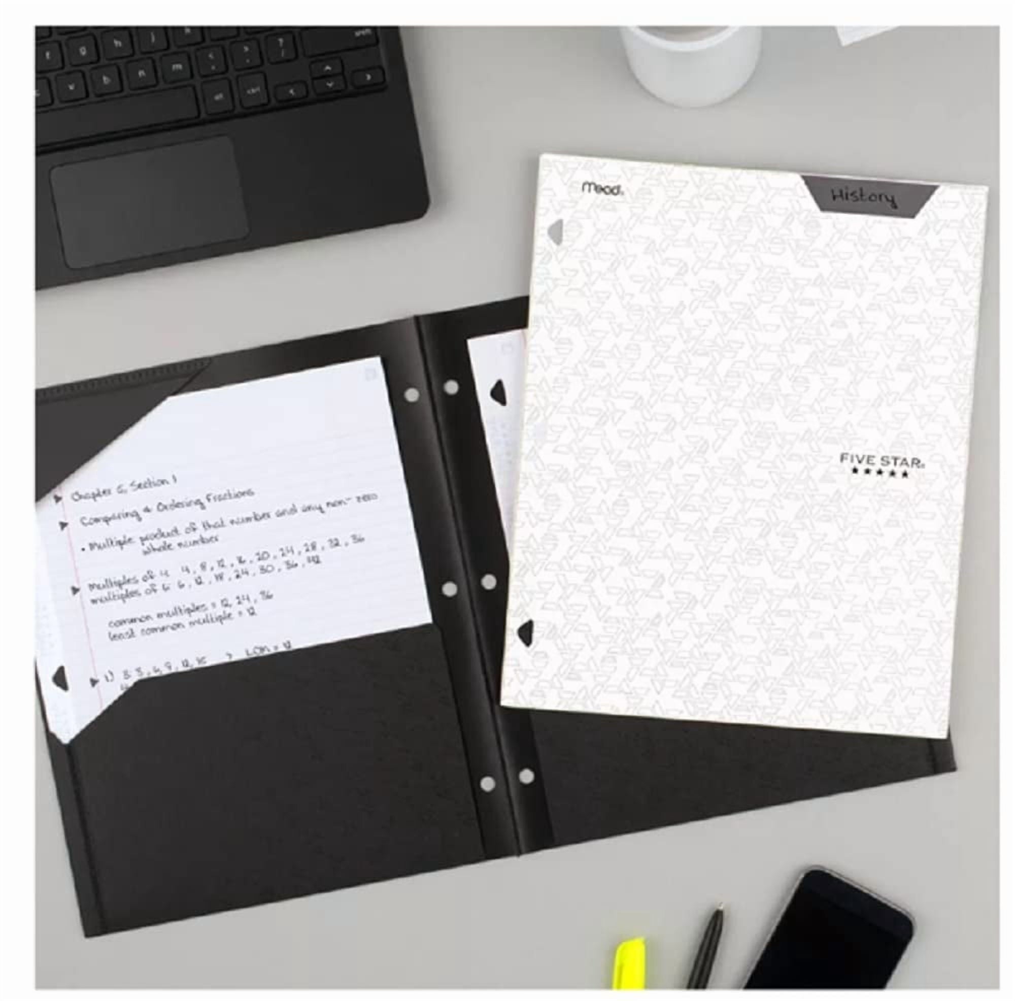 Five Star 2 Pocket Plastic Folder - 3 pack Assorted Colors