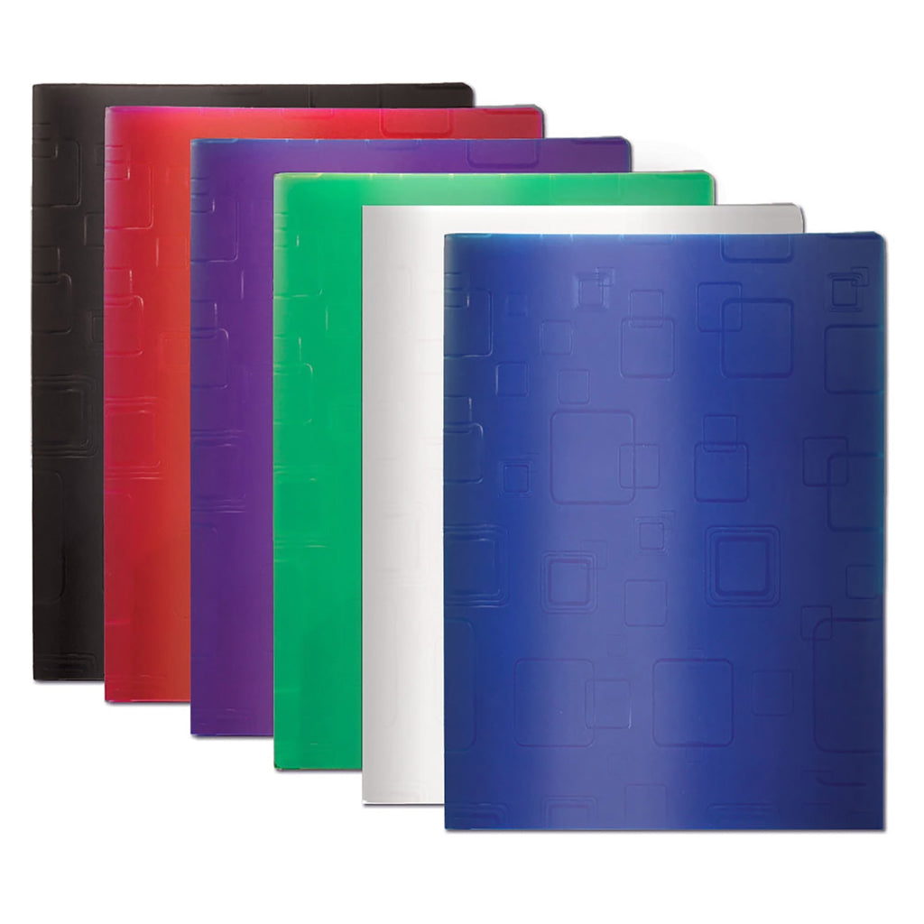 BAZIC 2 Pockets Poly Folder, Bubble Portfolio Document Folders, 48-Pack