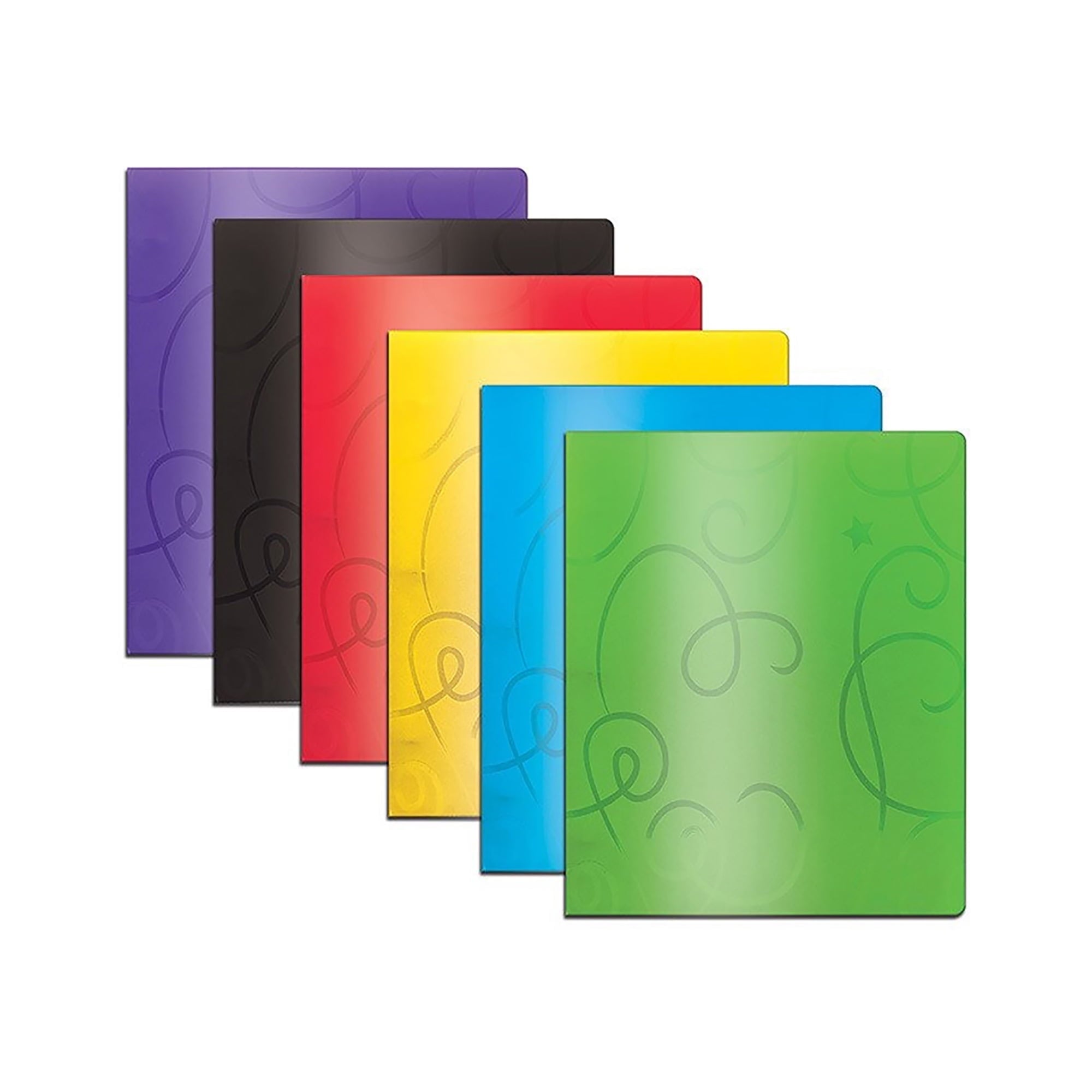 BAZIC 2 Pockets Poly Folder, Bubble Portfolio Document Folders, 48-Pack