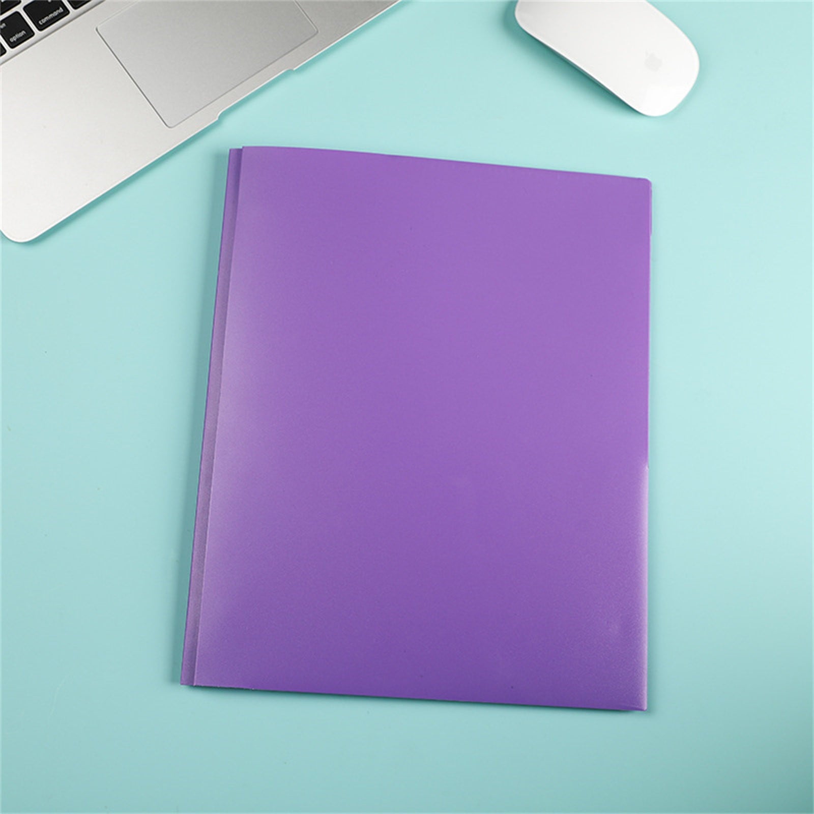 BCMMKLPP Plastic Folder with Pockets and Prongs, 1 Pack Plastic 2 Pocket Folder with 3 Prongs, Pocket Folder with Prongs, Heavy Duty 3 Prong Folder, 2 Pocket Folder for Document, Colored File Folder