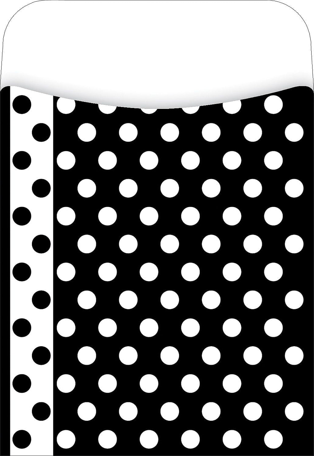 Barker Creek Peel & Stick Library Pockets, Black & White Dots, Great for Holding Library, Index, and Flash Cards, Hall Passes, Recipes, and More! 3-1/2 x 5-1/8, 30 per Pkg (1213)