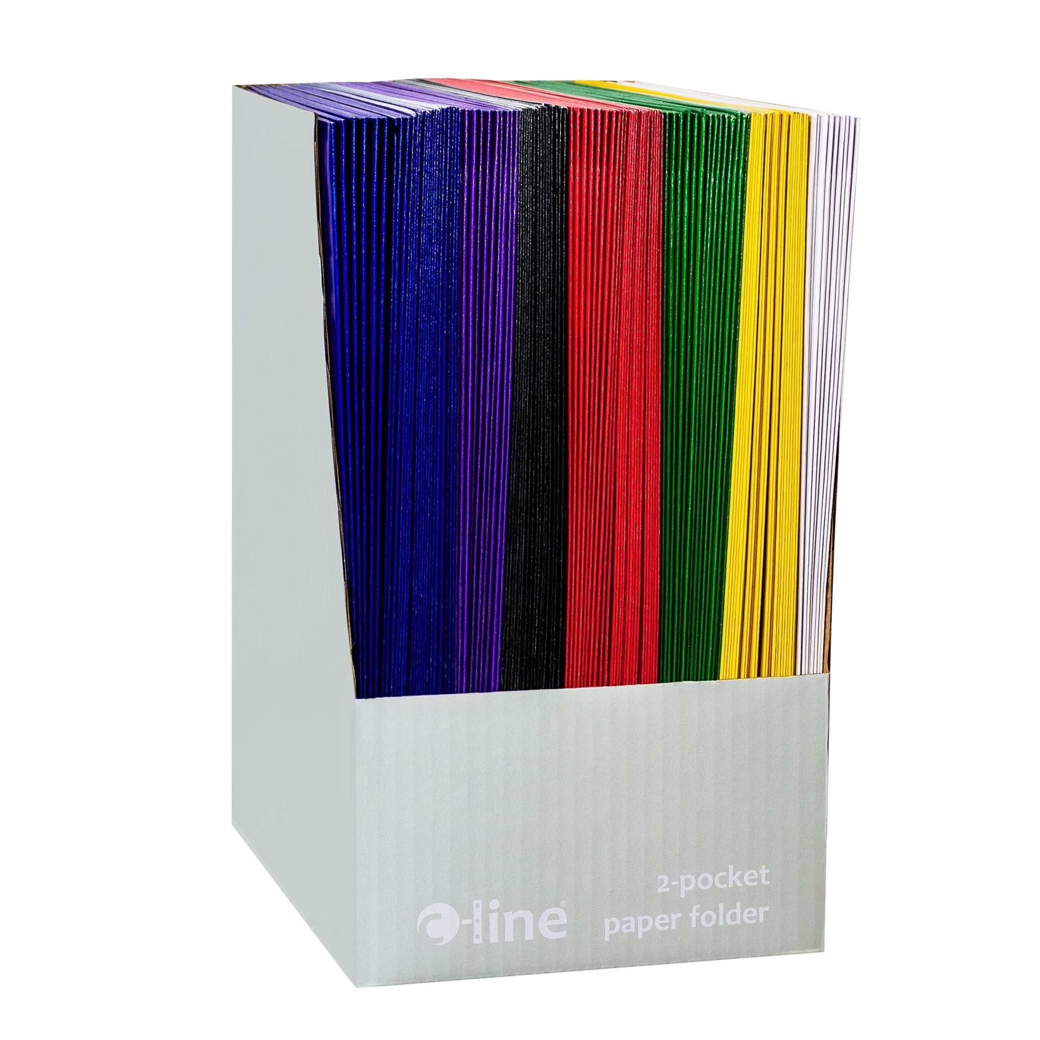 C-Line Paper Portfolio Without Prongs, Assorted, Pack of 100