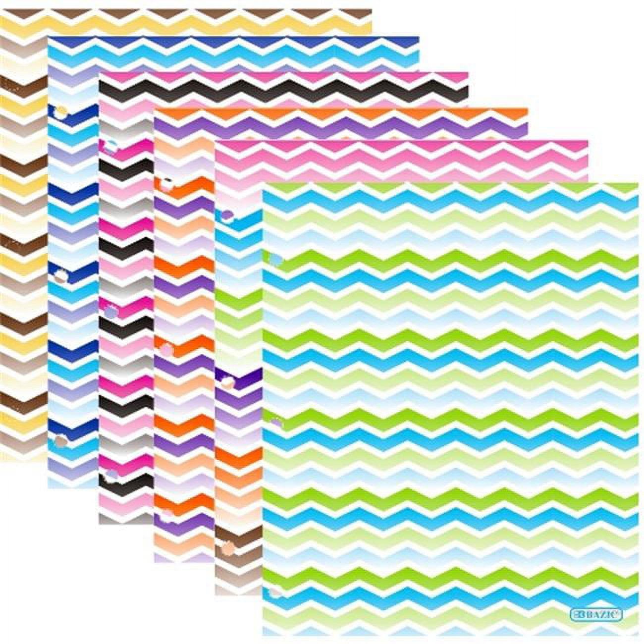 BAZIC 2 Pockets Paper Folder, Polka Dot Portfolio, Document Folders, 6-Pack