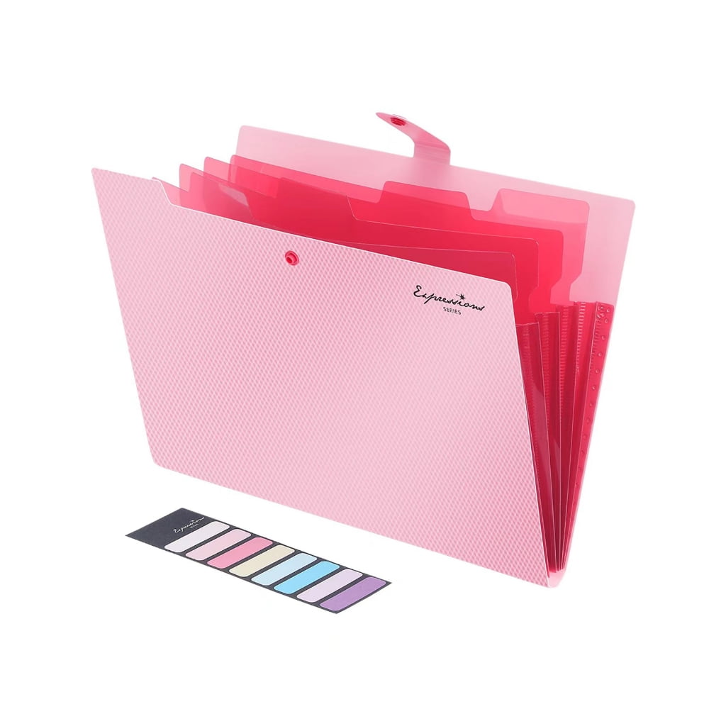 Expanding File Folder,5 Pocket Folders for Documents,Portable Paper Organizer for School Office Supplies,A4 Size