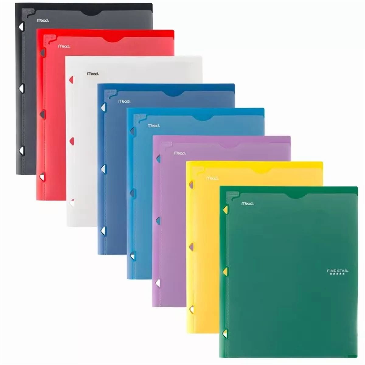 Five Star 2 Pocket Plastic Folder (Colors May Vary)