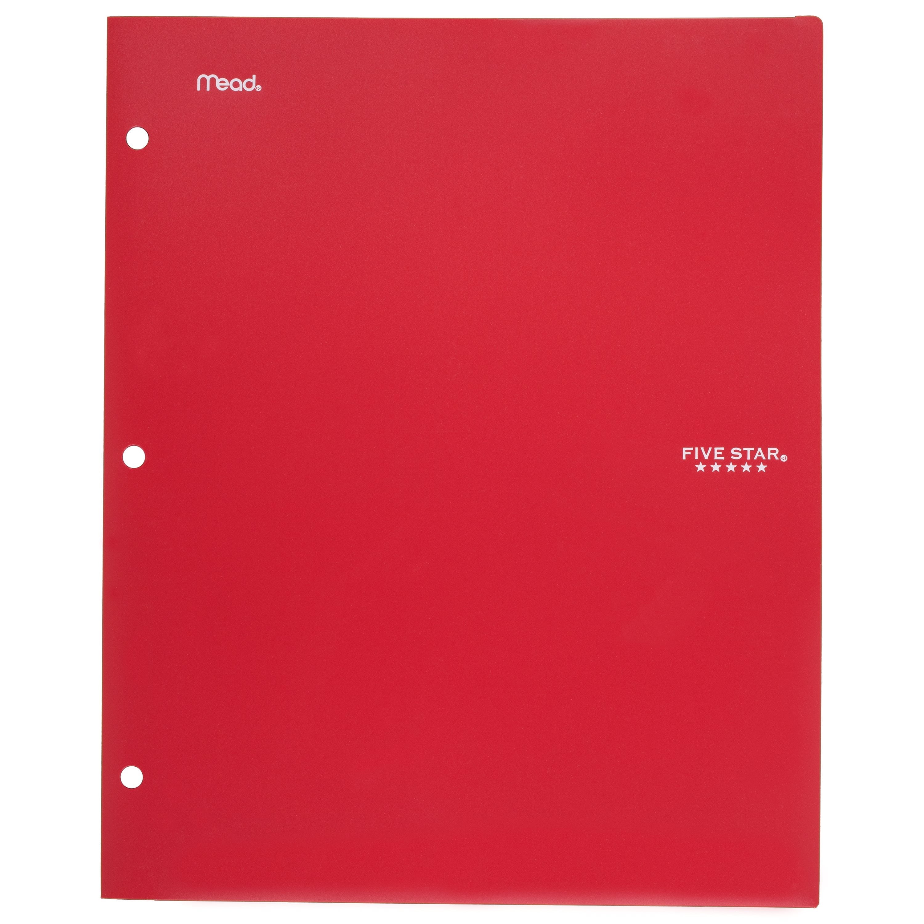 Five Star 2-Pocket Stay-Put Plastic Folder, Green (37451)