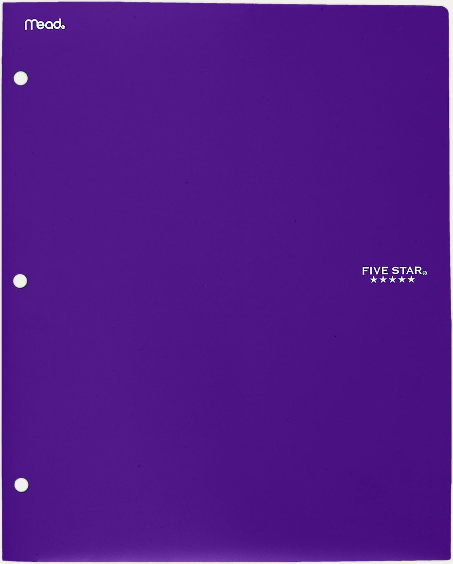 Five Star 2-Pocket Stay-put Tabs Folder with Three Hole Punched Teal (33943)