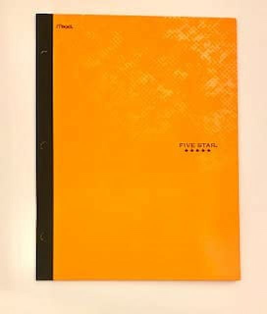 Five Star Active 2 Pocket, 3 Hole Punched, Orange Folder