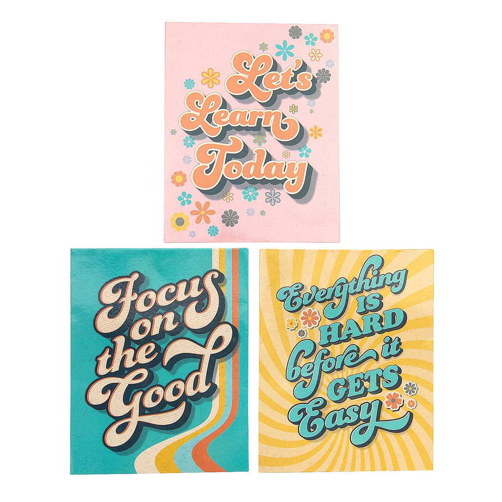 Groovy Positive Sayings Pocket Folders – 12 Pieces