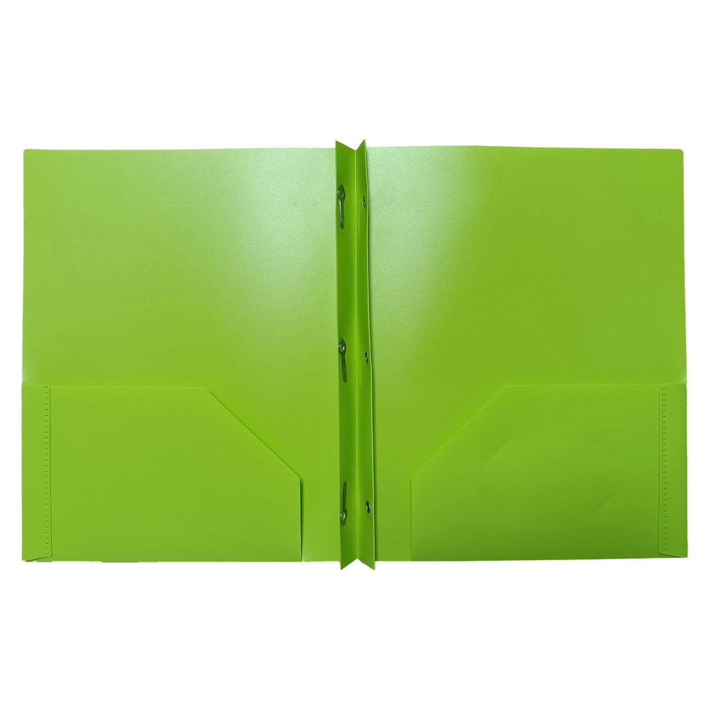 HANXIULIN 3-Prong Plastic Folders with Pockets, 2 Pocket Folders with Fasteners, Tear-Resistant Plastic Pockets, and Fit Letter Size Paper, Use for School Office Home Business, 1Pcs Folders