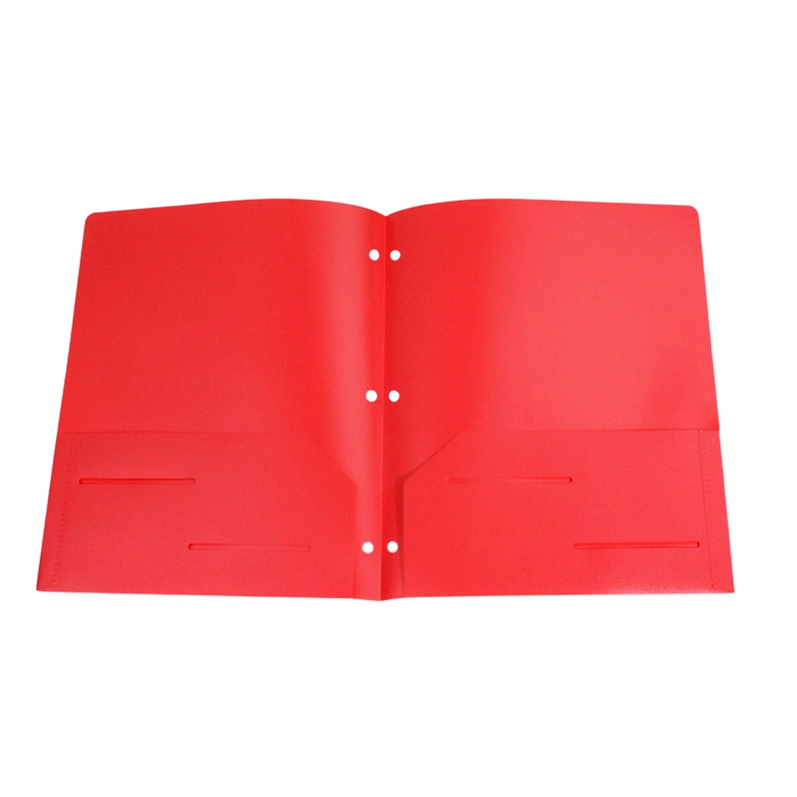 Holloyiver Heavy Duty Plastic 3 Hole Punch Pocket Folders,Plastic Folders with Pockets,Letter Size File Folders Durability, Folders with Pockets for Documents Office