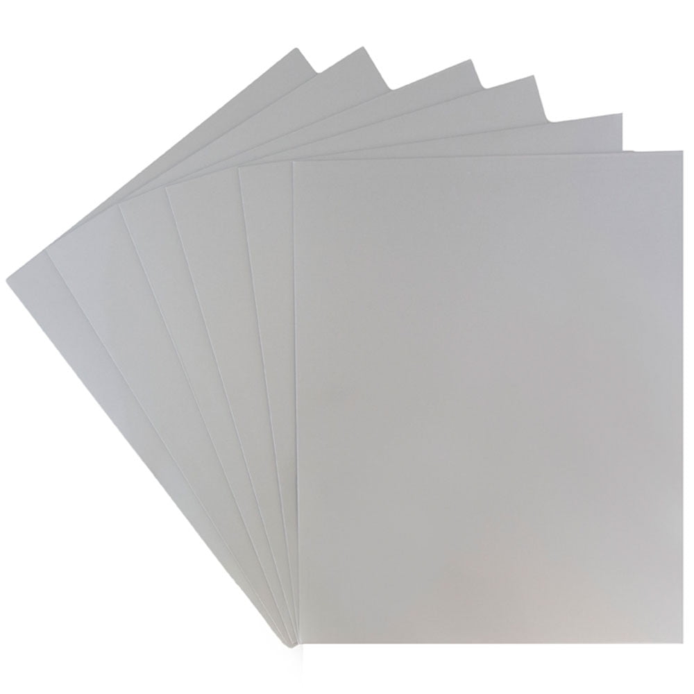 JAM Paper Glossy Two Pocket Folders, Silver, 6 per Pack