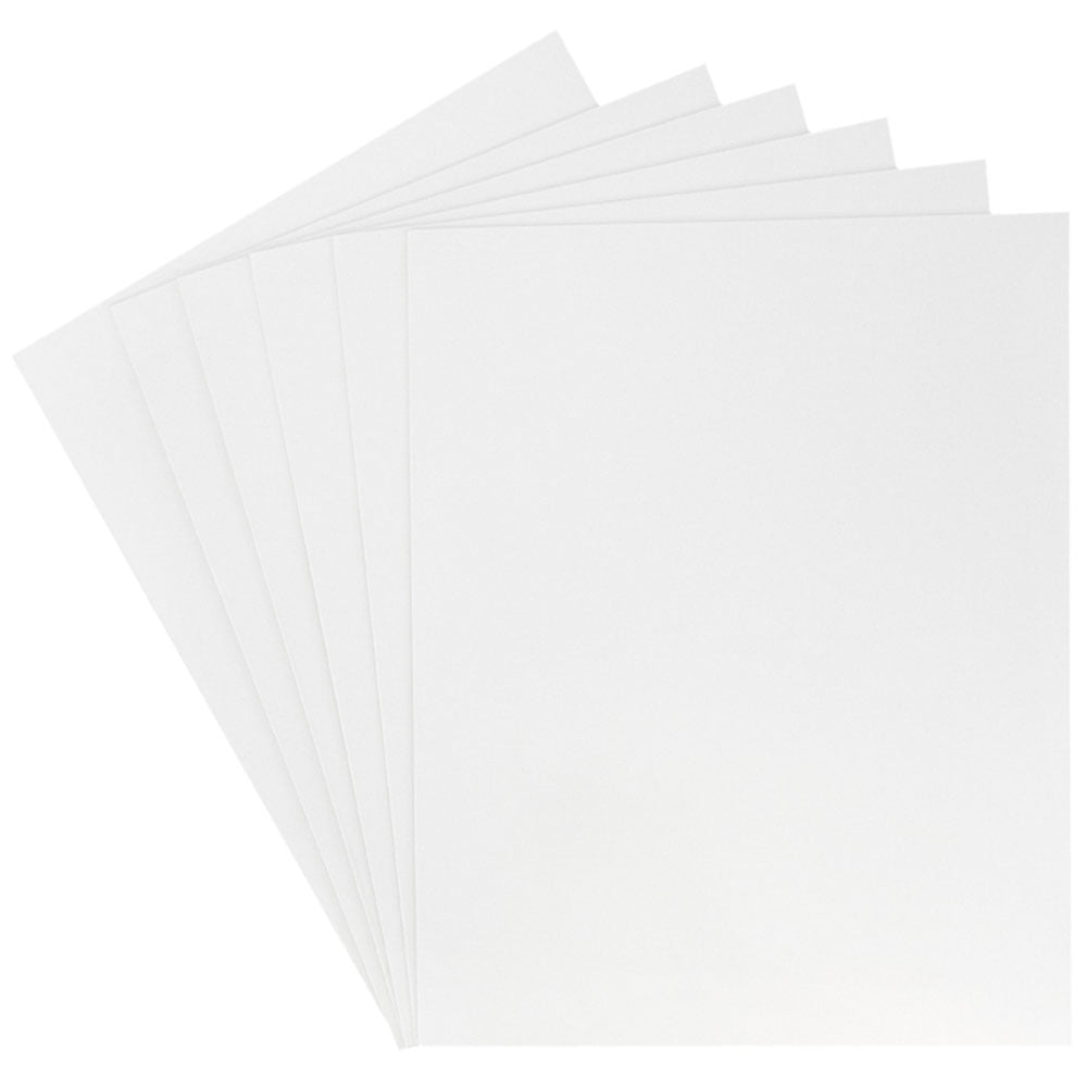JAM Paper Glossy Two Pocket Folders, White, 6 per Pack