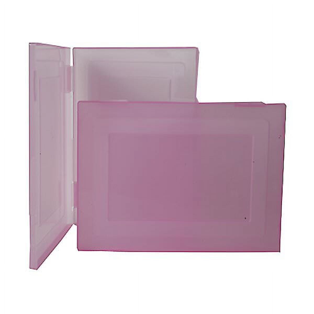JAM Paper See Through Portfolio, 9x12.5x.75, Pink, 1/Pack