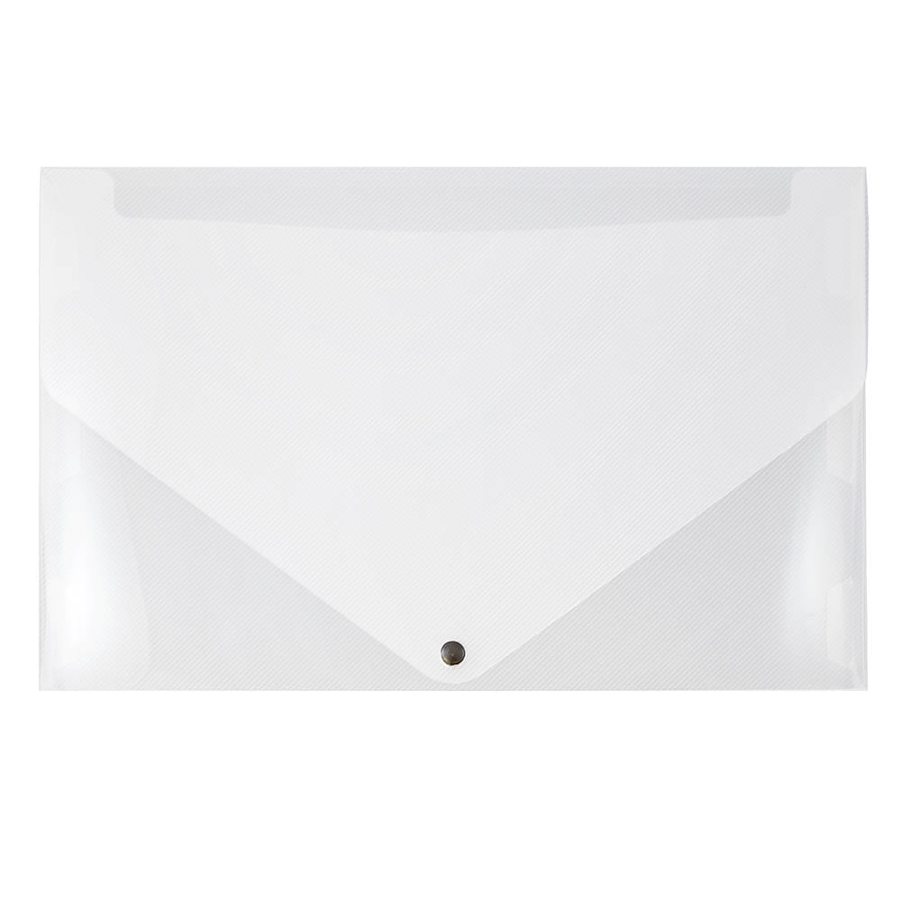 JAM Plastic Snap Portfolio, 11x17x.75, Clear, 1/Pack