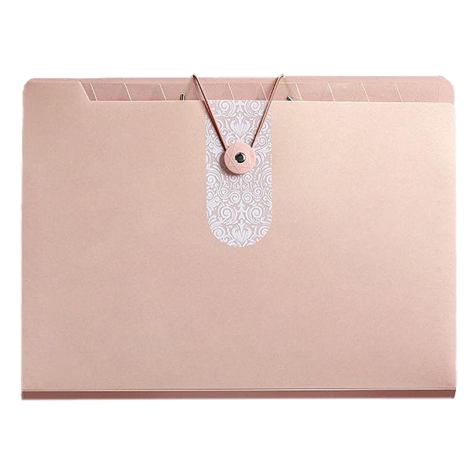 Kilougeis Clearance 3 Prong Poly Folder with Pockets Pocket Folder Classroom Must Haves Folder multi-layer accordion bag test paper storage A